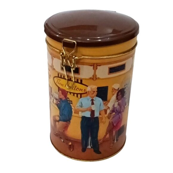 Vintage Tim Hortons LE 001 First Edition 'Gathering Place' Coffee Tin / Canister - Picture 1 of 6